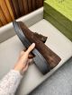 Gucci Man Brown Calfskin Business Leather Shoes 042885 (8)_th.jpg